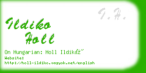 ildiko holl business card